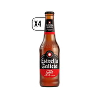 Pack 4x Cervezas Estrella Galicia Premium Lager 330cc