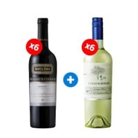 Pack 6 Botellas Santa Ema Gran Reserva Merlot +  6 Botellas Casas Del Bosque Collection Sauvignon Blanc ($4.990 c/u)