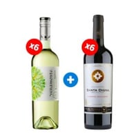 Pack 6 Botellas Veramonte Reserva Sauvignon Blanc +  6 Botellas Miguel Torres Digna Gran Reserva Cabernet Sauvignon ($3.990 c/u)
