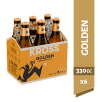 Pack 6 un. Cerveza Kross Golden Ale 5.3° 330 cc