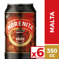 Pack 6 un. Cerveza Morenita Malta 4.6° 350 cc