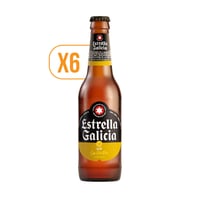 Pack 6x Cervezas Estrella Galicia Sin Gluten Botellín 330cc