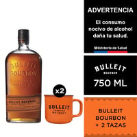 Pack Bulleit Bourbon 750 Ml + 2 Tazas