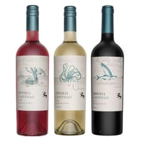 PACK CAPÍTULO: 1x Vino Odfjell Gran Reserva Capítulo Flying Fish (CA/CS/MA/SY) 750cc + 1x Vino Odfjell Capítulo Rosé 750cc + 1x Vino Odfjell Capítulo Ensamblaje Blanco 750cc