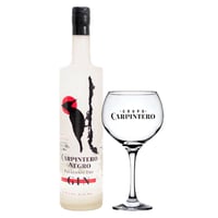 PACK CARPINTERO NEGRO + Copa: 1x Gin Carpintero Negro 750cc 42.5ª alc. + 1x Copa Gin Carpintero Negro