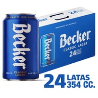 Pack Cerveza Becker lata 24 un de 354 cc
