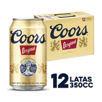 Pack cerveza Coors original lata 12 un de 350 cc