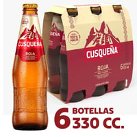 Pack Cerveza Cusqueña red lager botella 6 un de 330 cc