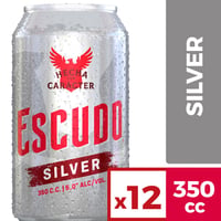 Pack Cerveza Escudo silver lata 12 un de 350 cc
