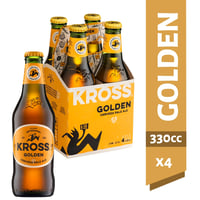 Pack Cerveza Kross golden ale botella 4 un de 330 cc