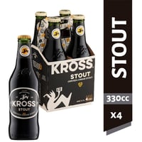 Pack Cerveza Kross Stout botella 4 un de 330 cc