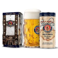 Pack Cerveza Paulaner Oktoberfest Lata 1 Litro + Vaso Shop 1 Litro