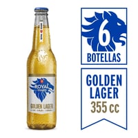 Pack cerveza Royal Guard golden lager botella 6 un de 355 cc