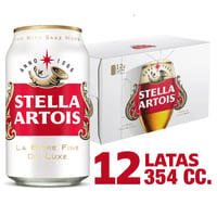 Pack Cerveza Stella Artois lata 12 un de 354 cc