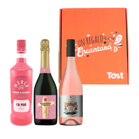 Pack de Regalo Pink: Gin Merle I'M Pink 750cc + Espumante Rosé 750cc + Vino Reserva Rosé 750cc