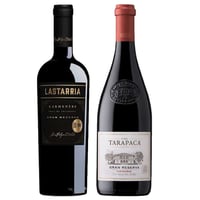 PACK DUO STOCKEATE (Carmenere): Vino Lastarria Gran Reserva Carmenere 750cc + Vino Tarapacá Gran Reserva Carmenere 750cc