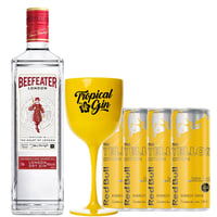 Pack Gin Beefeater 750cc + 4 Red Bull Yellow + Copa