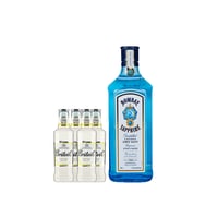 Pack Gin Bombay Sapphire 750cc + 4 Britvic Water Tonic 200cc