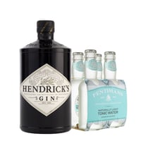 Pack Gin Hendricks 700cc + 4x Agua Tónica Fentimans Light 200cc