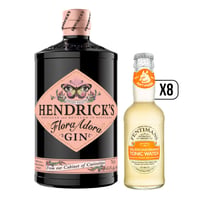Pack Gin Hendricks Flora Adora + 8x Agua Tónica Fentimans Valencian Orange 200cc