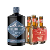 Pack Gin Hendricks Lunar 700cc + 4x Agua Tónica Fentimans Ginger Beer 200cc
