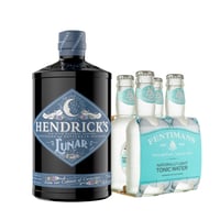 Pack Gin Hendricks Lunar 700cc + 4x Agua Tónica Fentimans Light Tonic Water 200cc