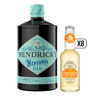 Pack Gin Hendricks Neptunia + 8x Agua Tónica Fentimans Valencian Orange 200cc