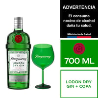 Pack Gin Tanqueray London 700 Ml + Copa Acrílica Tanqueray London 600 Ml.