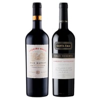 PACK GR CLÁSICO: 1x Vino Cousiño Macul Don Matías Gran Reserva Cabernet Sauvignon 750cc + 1x Vino Santa Ema Gran Reserva Cabernet Sauvignon 750cc