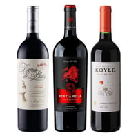 PACK GRAN RESERVA Nº11: 1x Vino Dama de Plata de Cousiño Macul Cabernet Sauvignon 750cc + 1x Vino Bestia Roja Gran Reserva Carmenere 750cc 1x Vino Koyle Gran Reserva Cabernet Sauvignon 750cc