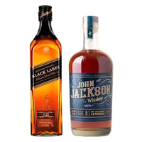 PACK JOHN &amp; JOHNNIE: 1x Whisky Johnnie Walker Black Label 750cc 40º alc. + 1x Whiskey John Jackson 750cc 40º alc.