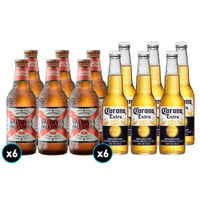 PACK KUNSTMANN (Pale Lager) - CORONA: 6x Cerveza Kunstmann Valdivia Pale Lager Botella 330cc + 6x Cerveza Corona Extra en Botellas 330cc