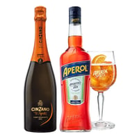 Pack Licor Aperol 750cc + Cinzano 750 + Copa Aperol