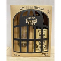 Pack Licor Fernet Buhero Negro 39° 700cc + Vaso de Regalo