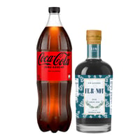 Pack Licor Fernet Sin Alcohol Fear Not 700cc + Bebida Coca-Cola 1500cc