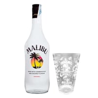 PACK MALIBU: 1x Ron Malibu 750cc + 1x Vaso Malibu