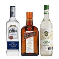 Pack Margarita Premium: Cuervo Blanco 750ml + Cointreau 700ml + Goma Mitjans 900ml
