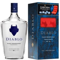 Pack Pisco Diablo Transparente 700cc + Cubetera