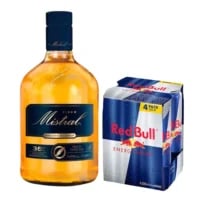 Pack Pisco Mistral Especial 1L + 6 Red Bull Regular 250cc
