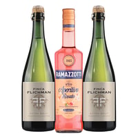 PACK RAMAZZOTTI - FINCA FLICHMAN: 1x Licor Aperitivo Ramazzotti Rosatto 700cc + 2x Espumante Finca Flichman Extra Brut 750cc
