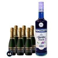 Pack Ramazzotti Viñamar: 6x Viñamar Charmat Brut Botella 375cc + Ramazzotti Violetto