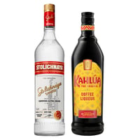 Pack Ruso Negro: Vodka Stolichnaya 750ml + Kahlúa 750ml