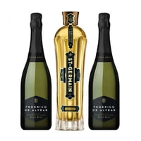PACK SAINT GERMAIN - FEDERICO ALVEAR: 1x Saint Germain Licor de Flores de Sauco 750cc + 2x Espumante Federico de Alvear Extra Brut 750cc