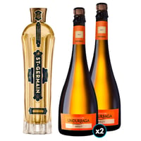 PACK SAINT GERMAIN - UNDURRAGA: 1x Saint Germain Licor de Flores de Sauco 750cc + 2x Espumante Undurraga Brut 750cc
