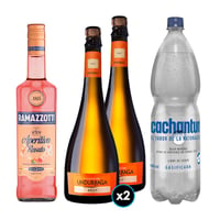 PACK SPRITZ PERFECTO N°12 1x Licor Aperitivo Ramazzotti Rosato 700cc + 2x Espumante Undurraga Brut + 1x Agua Mineral Cachantun Con Gas 1.6 Litros
