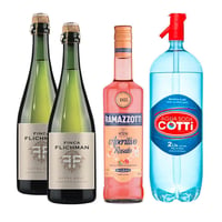 PACK SPRITZ PERFECTO (RAMAZZOTTI - FINCA FLICHMAN): 1x Licor Aperitivo Ramazzotti Rosatto 700cc + 2x Espumante Finca Flichman Extra Brut 750cc + 1x Agua Soda Cotti 2 Litros