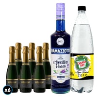 Pack Spritz Ramazzotti - Viñamar: 6x Viñamar Charmat Brut Botella 375cc + Agua Tónica Canada Dry Zero 1,5lt + Ramazzotti Violetto 700cc