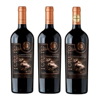 PACK TORETO FAMILIA N°1: 1x Vino Toreto Reserva de Familia Carmenere 750cc + 1x Vino Toreto Reserva de Familia Cabernet Sauvignon 750cc + 1x Vino Toreto Reserva de Familia Merlot 750cc