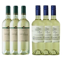 PACK VINOS BLANCOS Nº1: 3x Vino Medalla Real Reserva Sauvignon Blanc 750cc + 3x Vino Casas Del Bosque Reserva Sauvignon Blanc 750cc