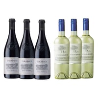 PACK VINOS MIX: 3x Vino Tarapacá Gran Reserva Cabernet Sauvignon 750cc + 3x Vino Casas del Bosque Reserva Sauvignon Blanc 750cc
